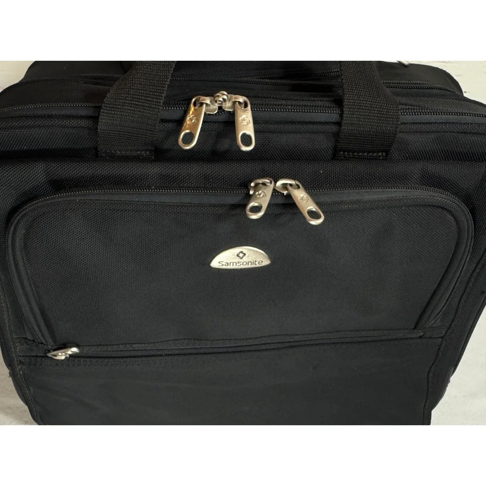 Samsonite Rolling Laptop Briefcase Black Wheeled Business Bag Carry On‎ Tote
